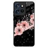 Floral Black Band Motorola Edge 50 Neo 5G Glass Back Cover Online