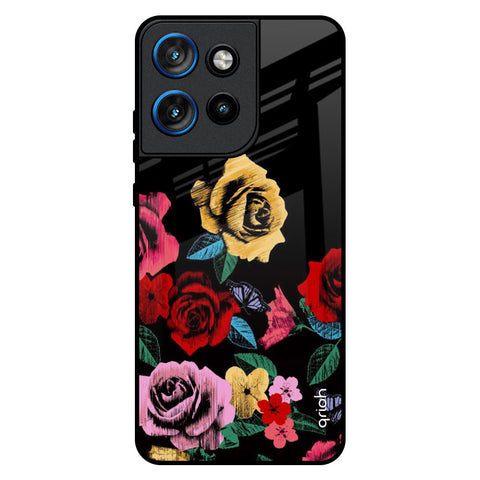 Floral Decorative Motorola Edge 50 Neo 5G Glass Back Cover Online
