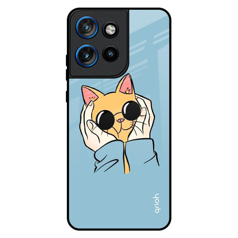 Adorable Cute Kitty Motorola Edge 50 Neo 5G Glass Back Cover Online
