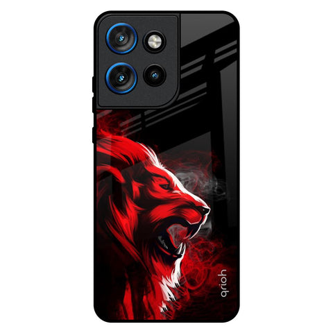 Red Angry Lion Motorola Edge 50 Neo 5G Glass Back Cover Online