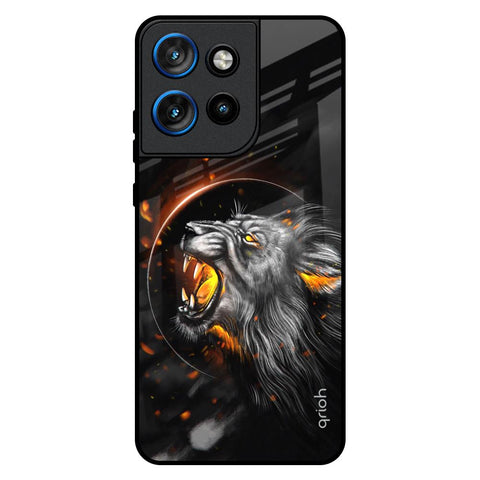 Aggressive Lion Motorola Edge 50 Neo 5G Glass Back Cover Online