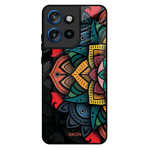 Retro Gorgeous Flower Motorola Edge 50 Neo 5G Glass Back Cover Online
