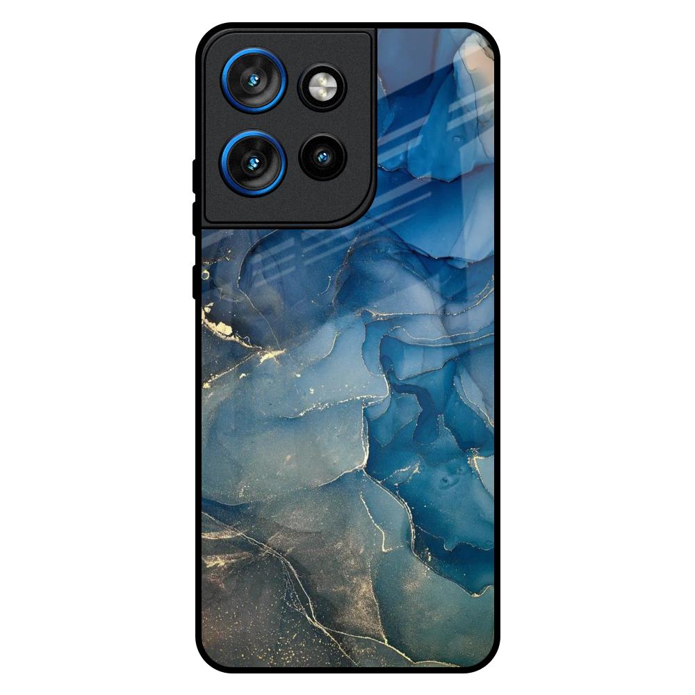 Blue Cool Marble Motorola Edge 50 Neo 5G Glass Back Cover Online