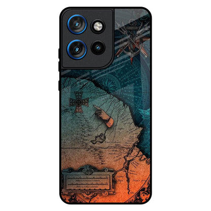 Geographical Map Motorola Edge 50 Neo 5G Glass Back Cover Online