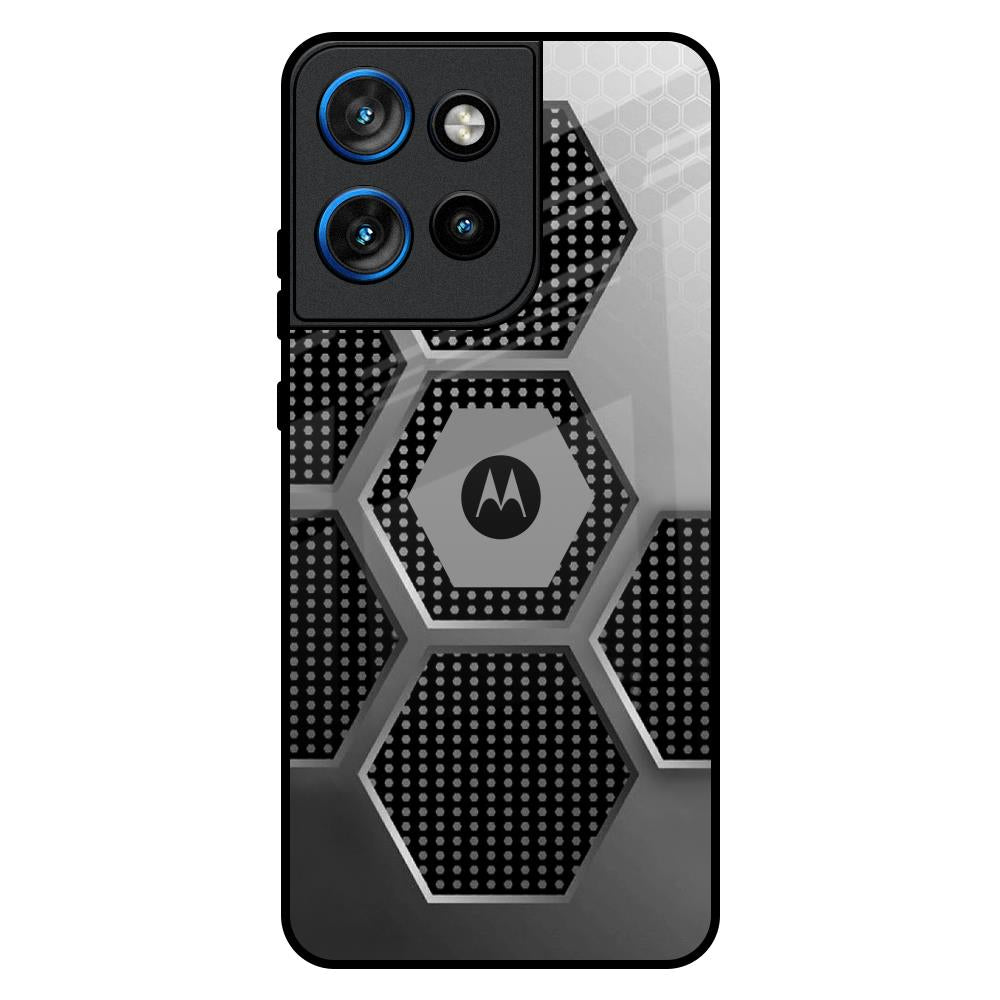 Hexagon Style Motorola Edge 50 Neo 5G Glass Back Cover Online