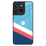 Pink & White Stripes Motorola Edge 50 Neo 5G Glass Back Cover Online