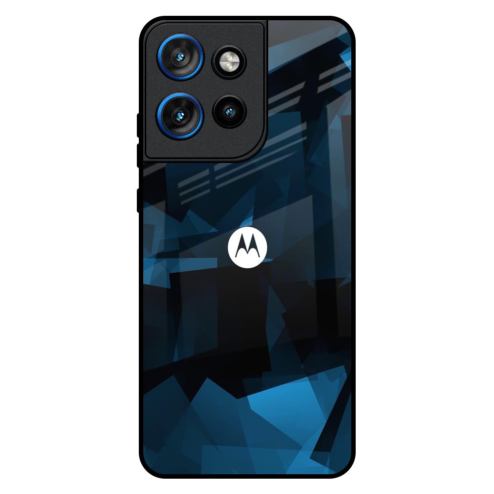 Polygonal Blue Box Motorola Edge 50 Neo 5G Glass Back Cover Online