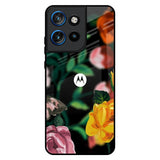 Flowers & Butterfly Motorola Edge 50 Neo 5G Glass Back Cover Online