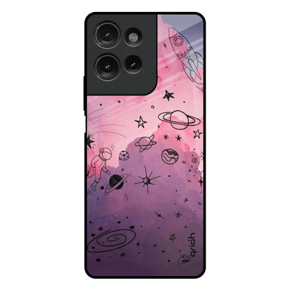 Space Doodles Motorola G75 5G Glass Back Cover Online