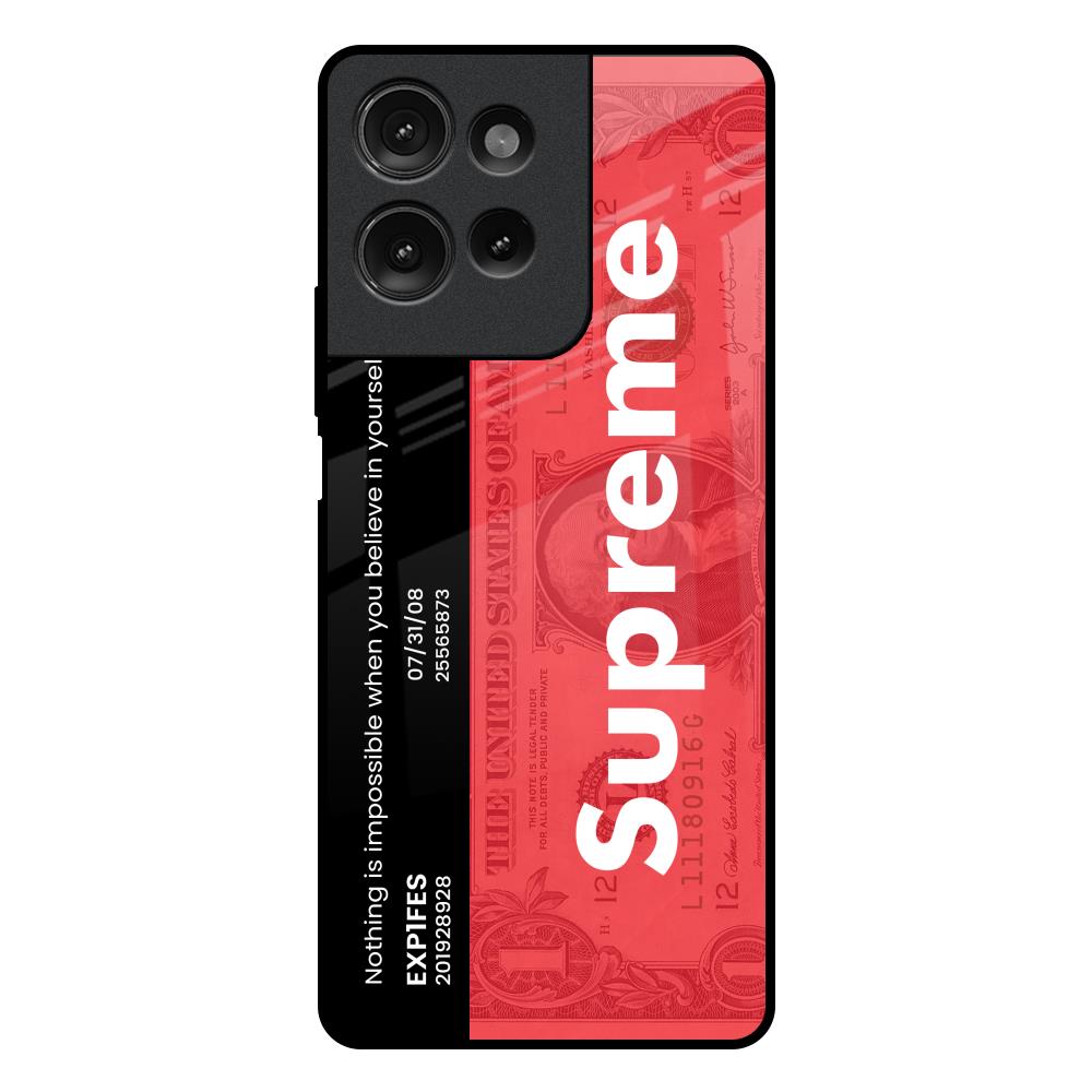 Supreme Ticket Motorola G75 5G Glass Back Cover Online