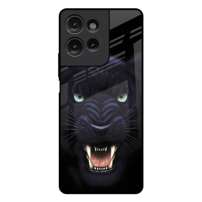 Angry Black Tiger Motorola G75 5G Glass Back Cover Online