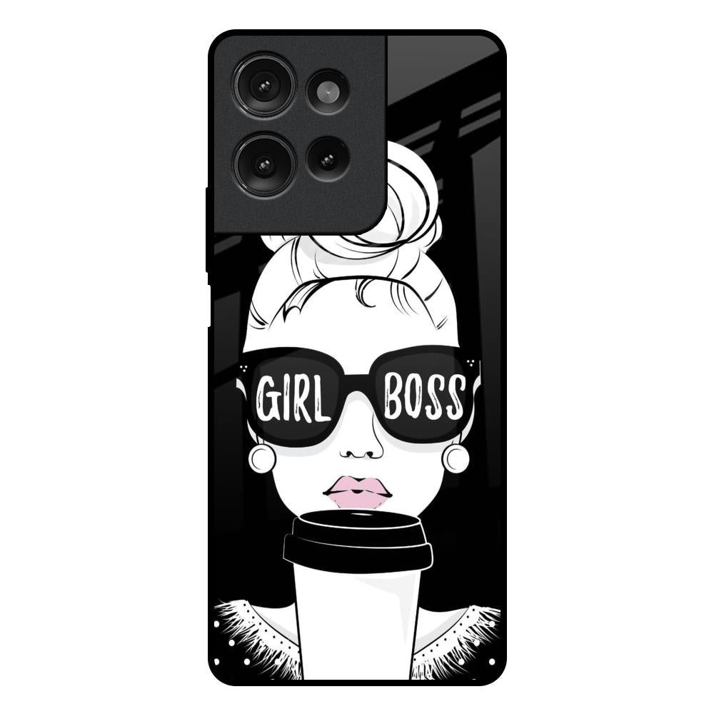 Girl Boss Motorola G75 5G Glass Back Cover Online