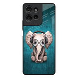 Adorable Baby Elephant Motorola G75 5G Glass Back Cover Online