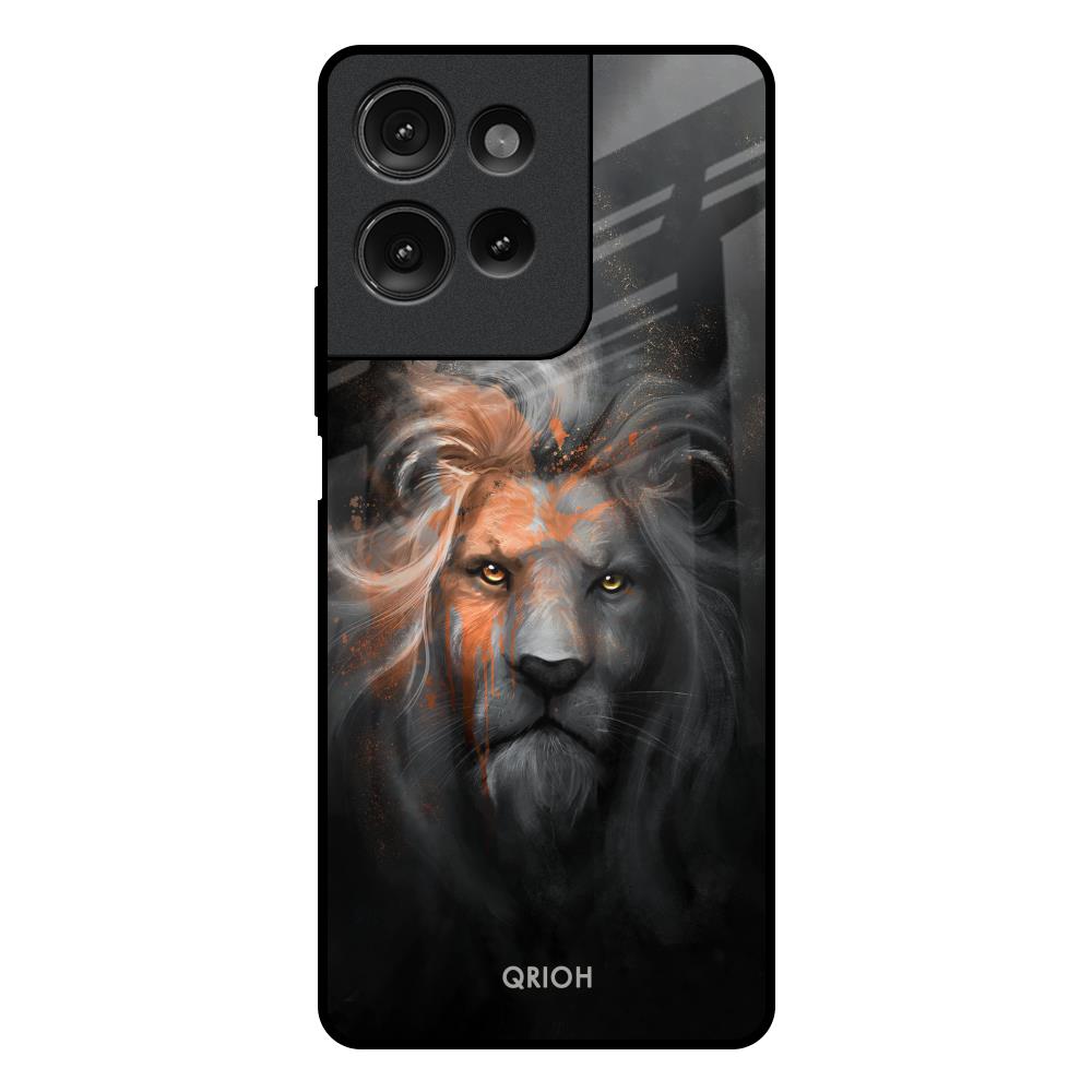 Devil Lion Motorola G75 5G Glass Back Cover Online