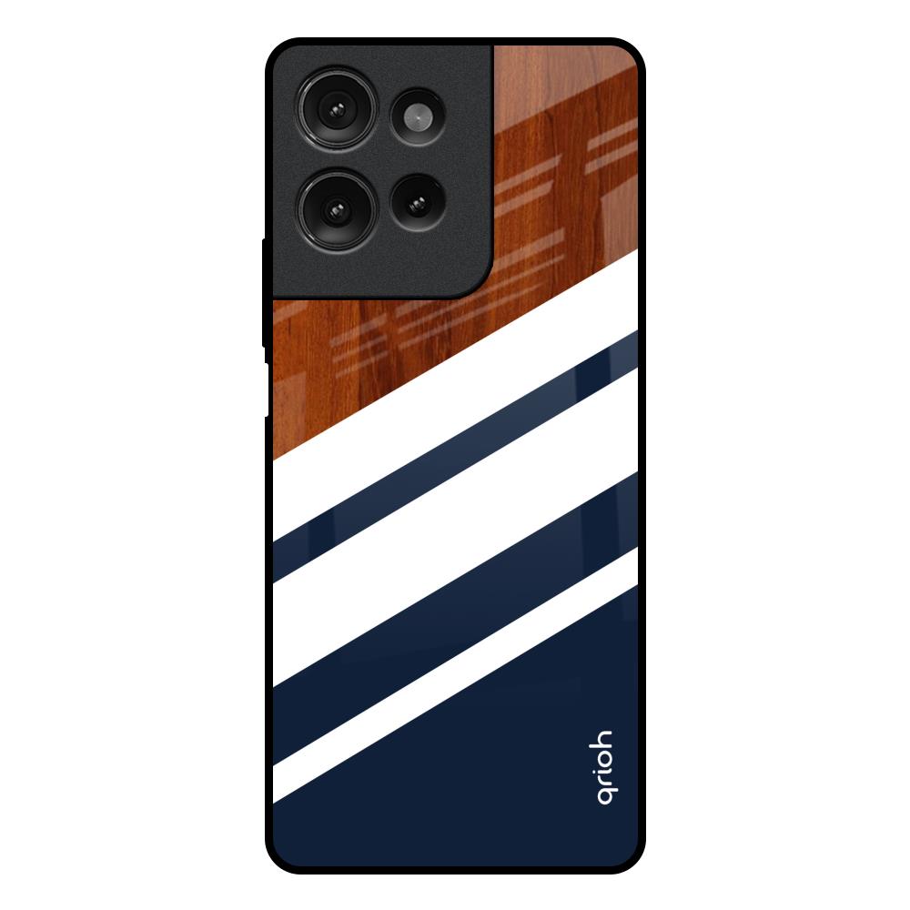 Bold Stripes Motorola G75 5G Glass Back Cover Online