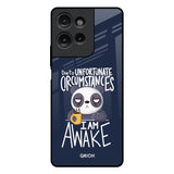 Struggling Panda Motorola G75 5G Glass Back Cover Online
