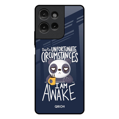 Struggling Panda Motorola G75 5G Glass Back Cover Online