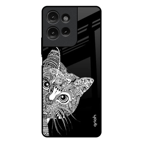 Kitten Mandala Motorola G75 5G Glass Back Cover Online