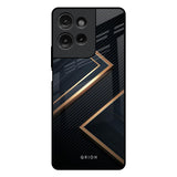Sleek Golden & Navy Motorola G75 5G Glass Back Cover Online