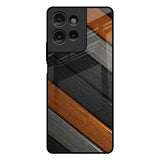 Tri Color Wood Motorola G75 5G Glass Back Cover Online
