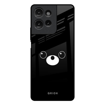 Cute Bear Motorola G75 5G Glass Back Cover Online