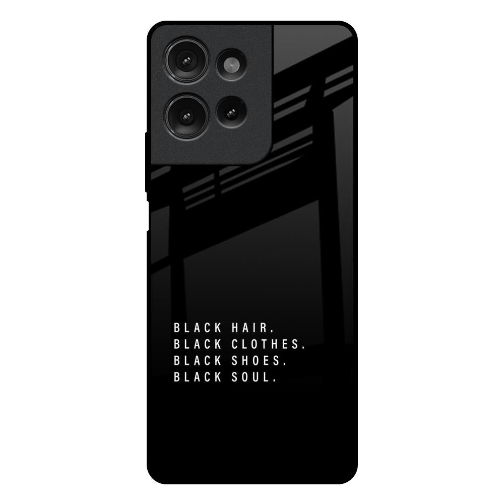 Black Soul Motorola G75 5G Glass Back Cover Online