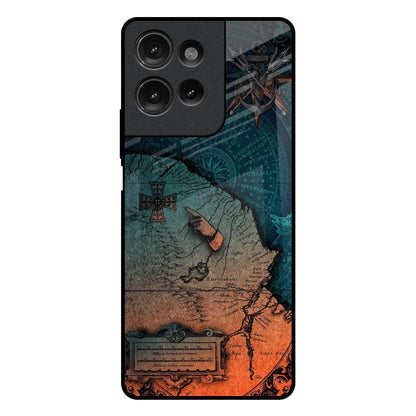 Geographical Map Motorola G75 5G Glass Back Cover Online