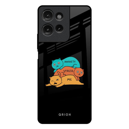 Anxiety Stress Motorola G75 5G Glass Back Cover Online