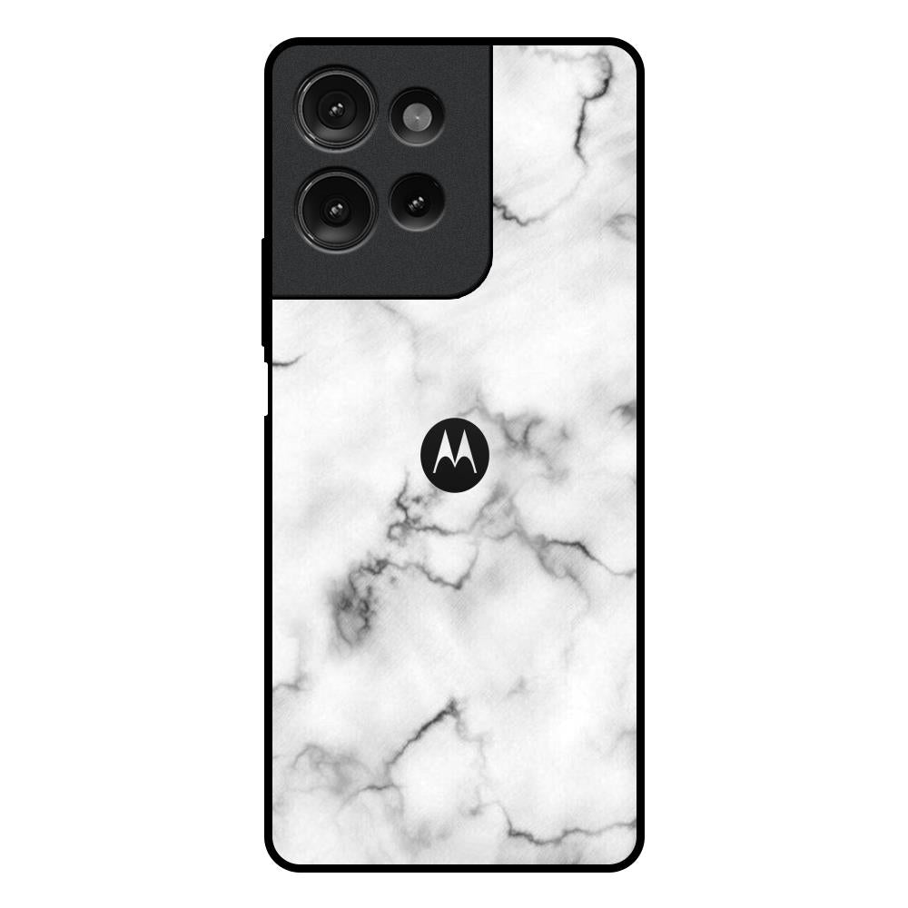 Satin White Marble Motorola G75 5G Glass Back Cover Online