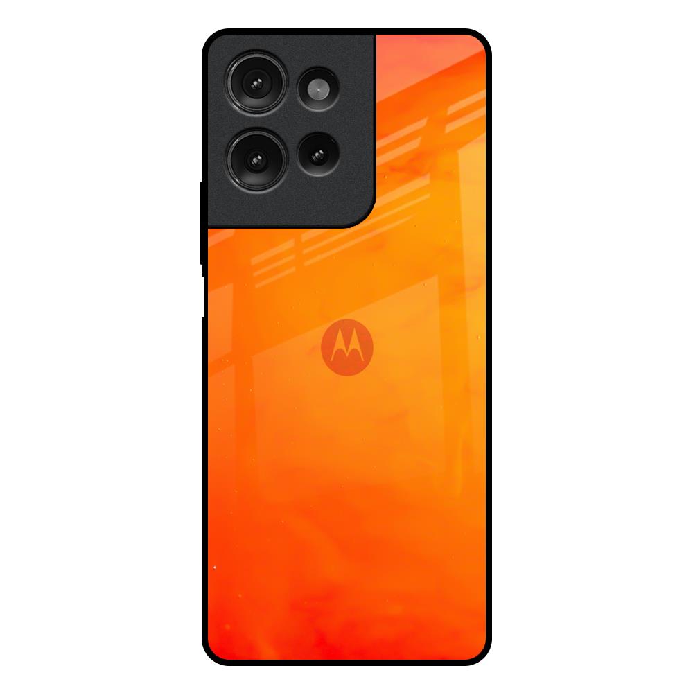 Tangy Orange Motorola G75 5G Glass Back Cover Online