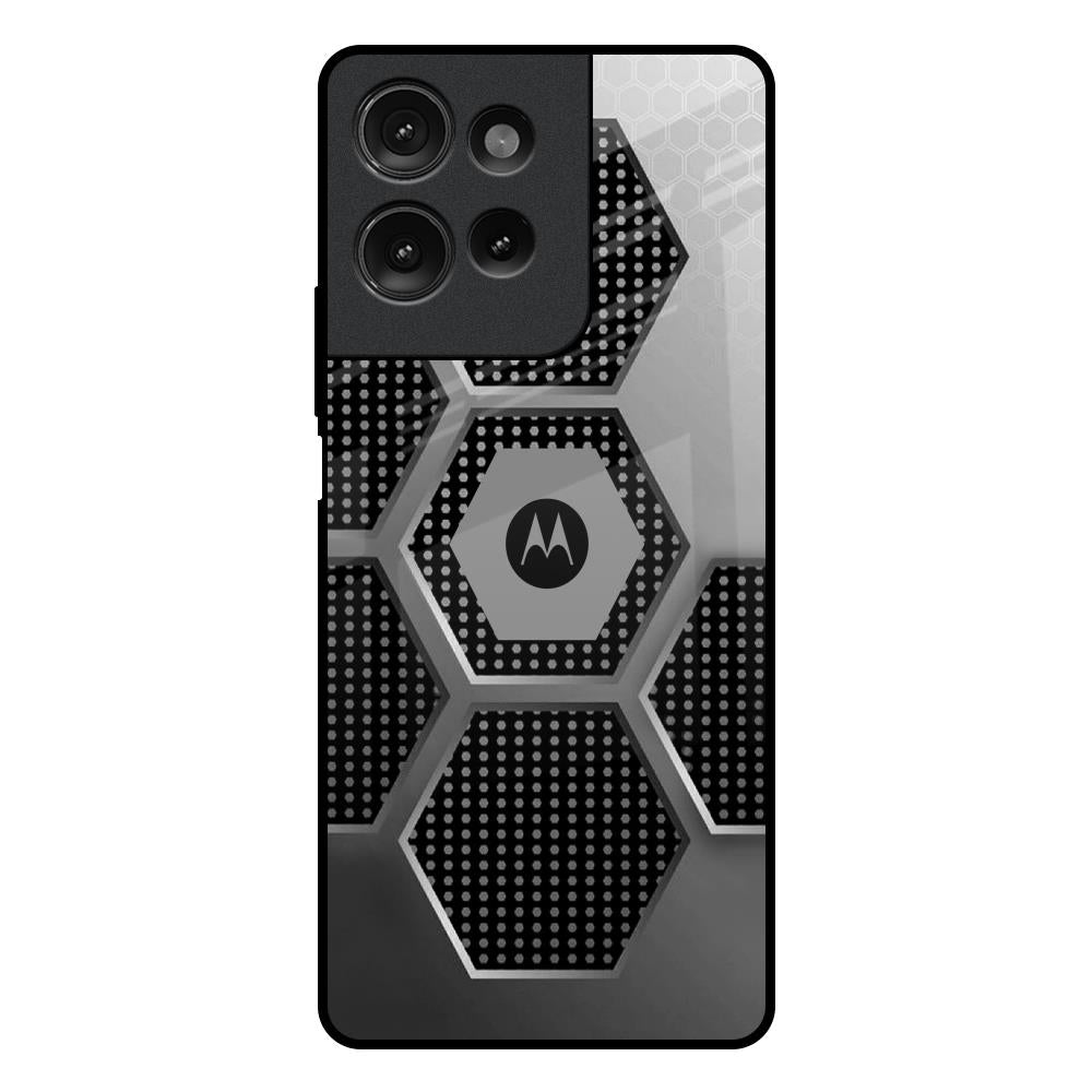 Hexagon Style Motorola G75 5G Glass Back Cover Online