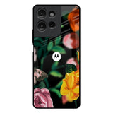 Flowers & Butterfly Motorola G75 5G Glass Back Cover Online