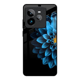 Half Blue Flower Realme GT7 Pro Glass Back Cover Online