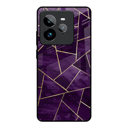 Geometric Purple Realme GT7 Pro Glass Back Cover Online