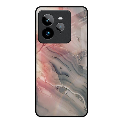 Pink And Grey Marble Realme GT7 Pro Glass Back Cover Online