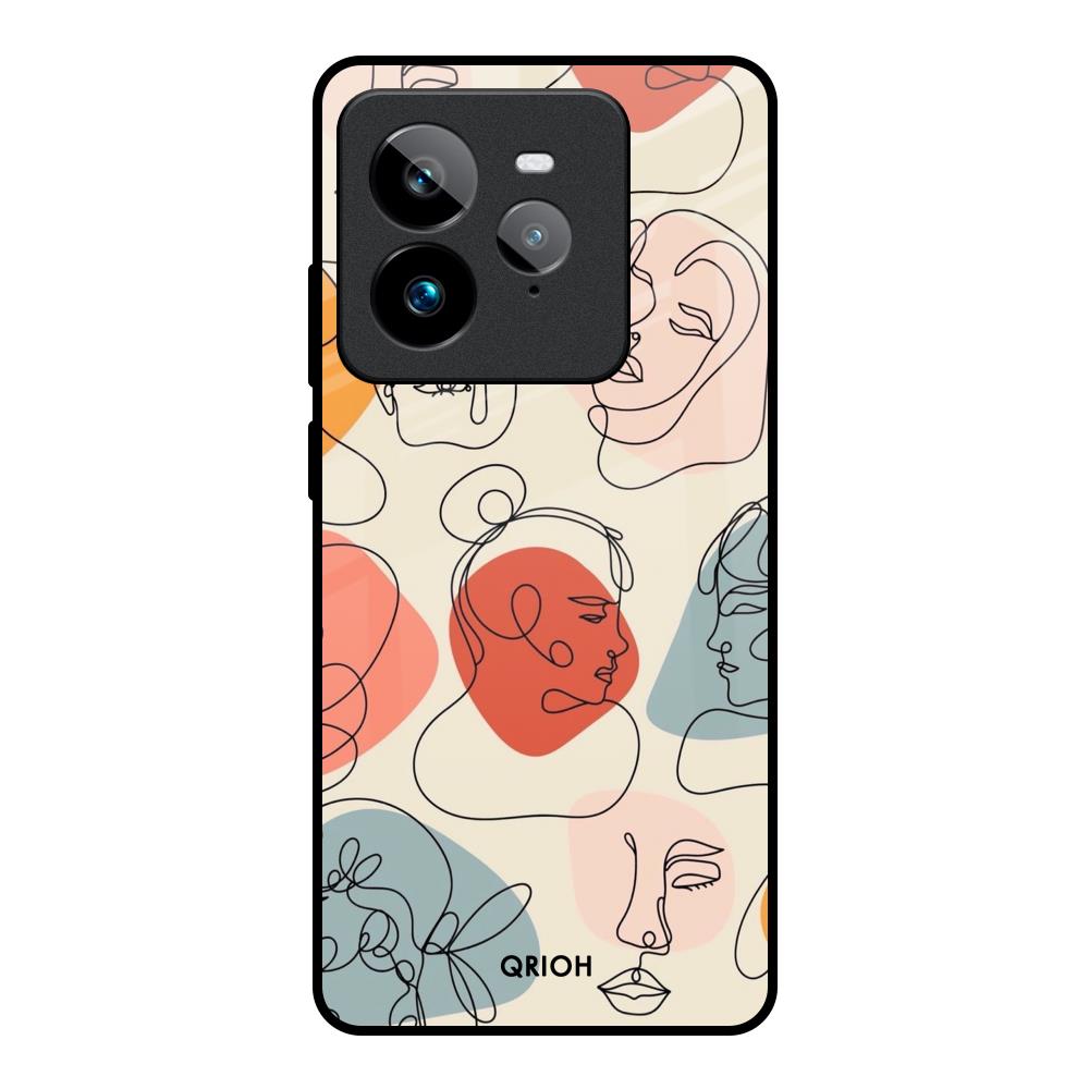 Abstract Faces Realme GT7 Pro Glass Back Cover Online