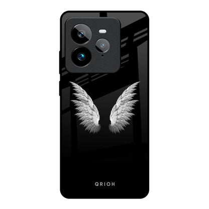 White Angel Wings Realme GT7 Pro Glass Back Cover Online