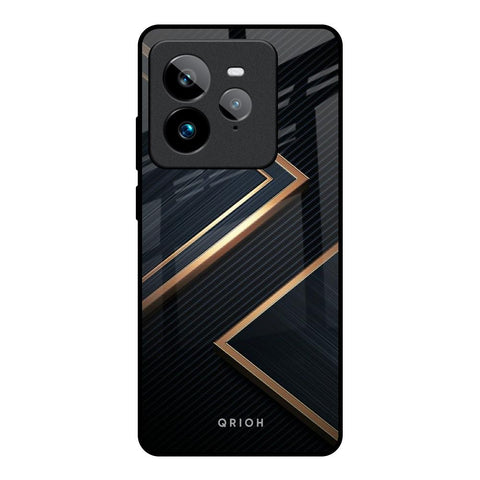 Sleek Golden & Navy Realme GT7 Pro Glass Back Cover Online