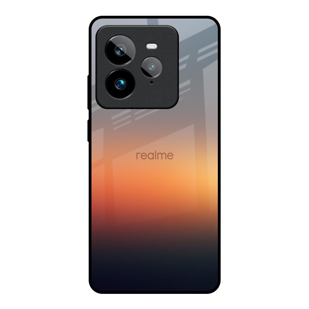 Aesthetic Orange Realme GT7 Pro Glass Back Cover Online