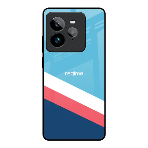 Pink & White Stripes Realme GT7 Pro Glass Back Cover Online