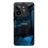 Polygonal Blue Box Realme GT7 Pro Glass Back Cover Online