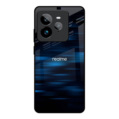 Blue Rough Abstract Realme GT7 Pro Glass Back Cover Online