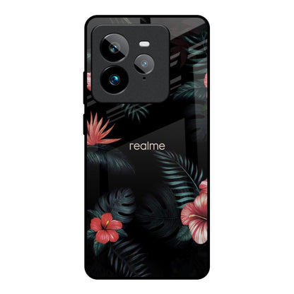 Tropical Art Flower Realme GT7 Pro Glass Back Cover Online