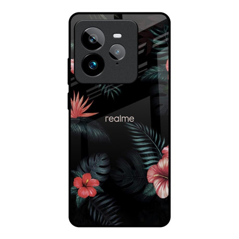 Tropical Art Flower Realme GT7 Pro Glass Back Cover Online