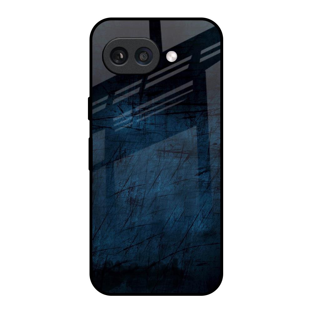 Dark Blue Grunge Google Pixel 9A Glass Back Cover Online