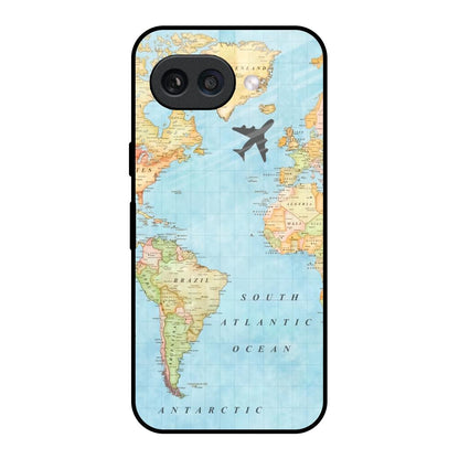 Travel Map Google Pixel 9A Glass Back Cover Online