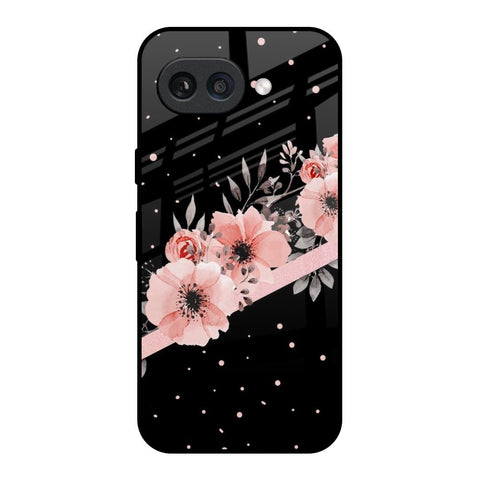 Floral Black Band Google Pixel 9A Glass Back Cover Online