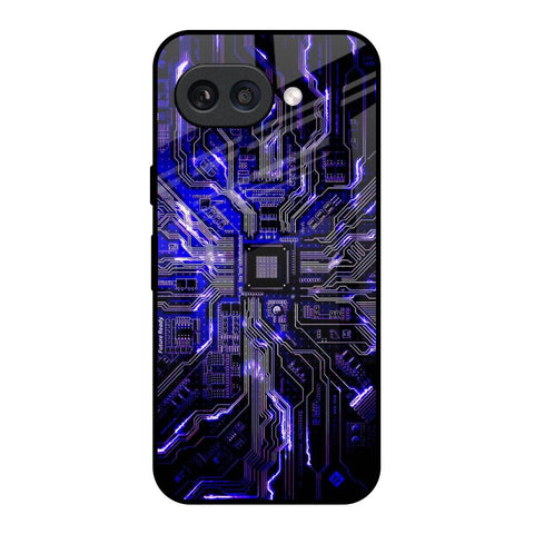 Techno Color Pattern Google Pixel 9A Glass Back Cover Online