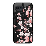 Black Cherry Blossom Google Pixel 9A Glass Back Cover Online