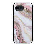 Pink & Gold Gllitter Marble Google Pixel 9A Glass Back Cover Online